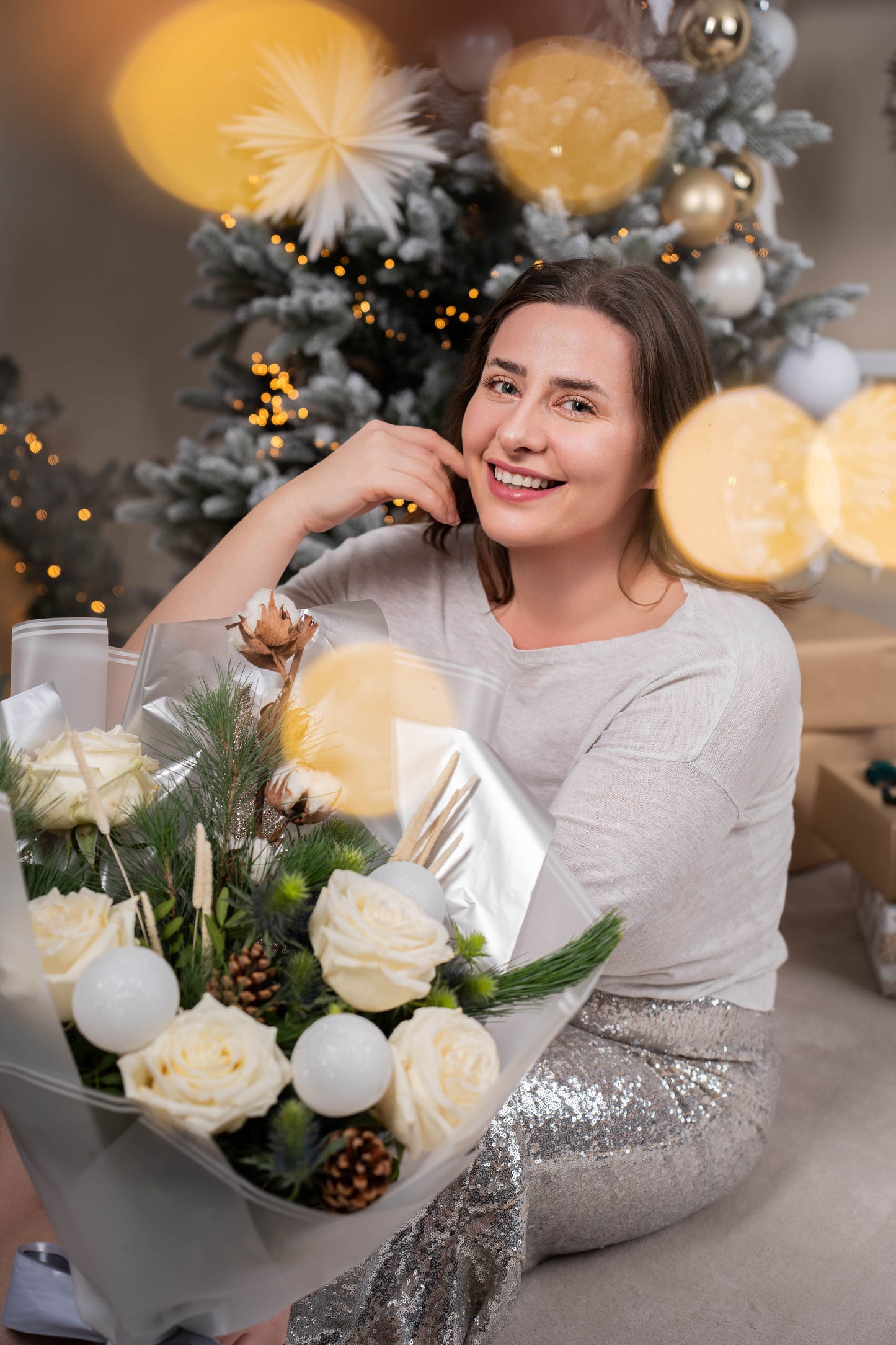 "Prima Îmbrățișare a Crăciunului"-Buchet personalizat